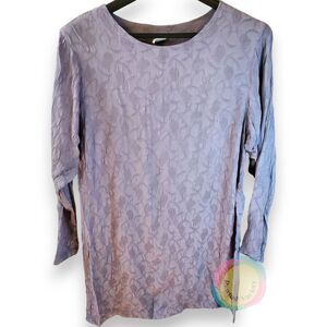 Cut Loose SF Floral Jacquard Tunic Top Medium Blue